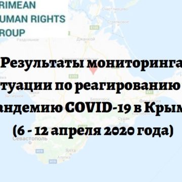 Результати моніторингу з реагування на пандемію COVID-19 у Криму (6 – 12 квітня 2020 року)