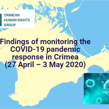 Findings of monitoring the COVID-19 pandemic response in Crimea (27 April – 3 May 2020)