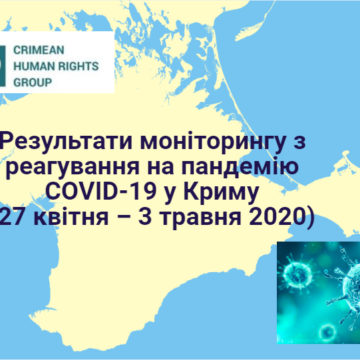 Результати моніторингу з реагування на пандемію COVID-19 у Криму (27 квітня – 3 травня 2020 року)
