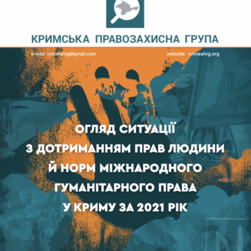 Human Rights and international humanitarian law norms: Crimea 2021 situation review